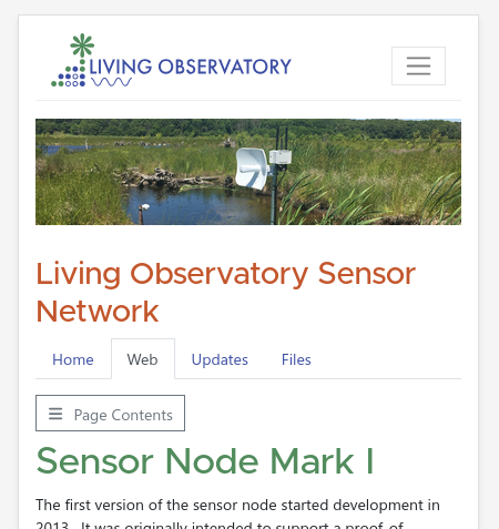 mobile page contents